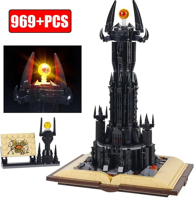 yaafun Schwarzer Turm Magisches Buch, Bausteine, Schwarz, Fantasy - Bild 1