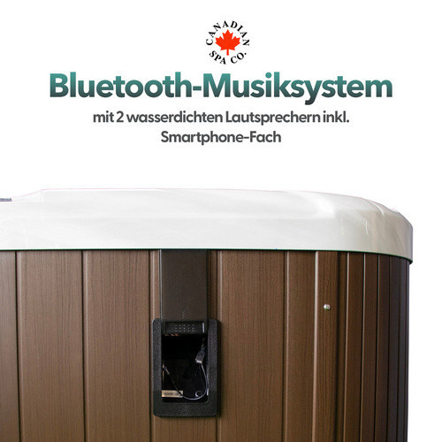 Canadian Spa Whirlpool Alberta AI in Braun für 6 Personen mit Soundsystem und LED, B/T/H: 240 x 216 x 93 cm - Bild 2
