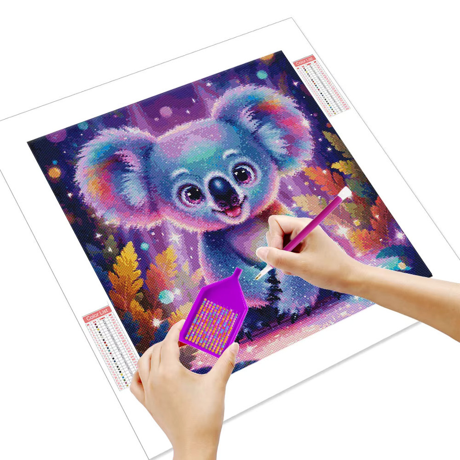 Huacan Diamantmalerei Koala Set mit Rundbohrern in Multicolour zur Wanddekoration - Bild 2