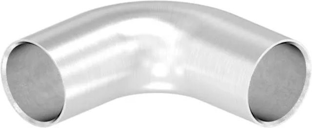 FeNau Rundstabbogen aus Edelstahl V2A in Silber, Ø 14 mm, 90 Grad, zum Kleben - Bild 1
