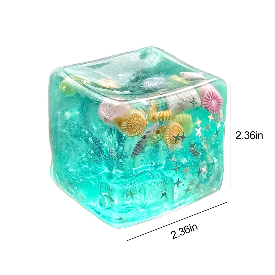 ATUOTIN Squishy Stressabbau-Spielzeug, Muschel- und Seesternform, transparent - Bild 3