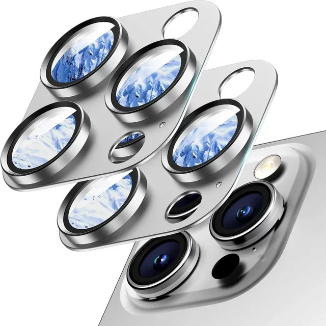 Titan Kamera Objektiv Schutz Abdeckung für iPhone 16 Pro Max, 15 Plus, 14, 13 Mini, 16, 16 Pro, 15 Pro, 14 Pro in Schwarz - Bild 1