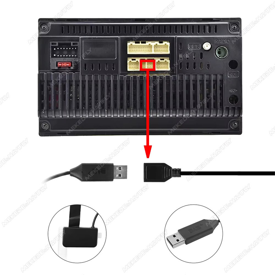 NAVIFANS DAB+ Antenne mit USB-Adapter und GPS für europäische Android-Autoradios, Schwarz - Bild 4