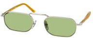 Persol PO 1020S Sonnenbrille, Rechteckig, Vollrand, Unisex, Silver, Green - Bild 1
