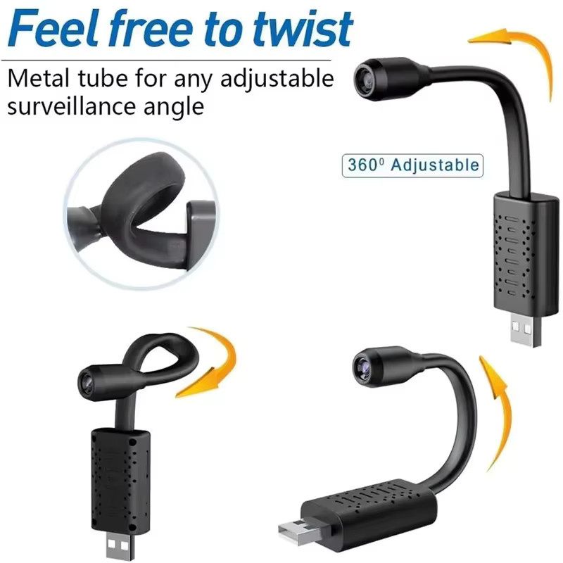 BMAD 4K USB WLAN Überwachungskamera mit flexiblem Objektiv und Bewegungserkennung in Schwarz - Bild 4