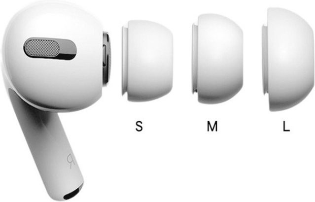 Apple Silikon-Ohrstöpsel für AirPods Pro und AirPods Pro 2, Farbe: Weiß, Größen: S, M, L - Bild 1