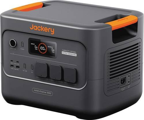 Jackery Explorer 3000 v2 Powerstation mit 60 Ah LiFePO4 Akku in Grau - Bild 1