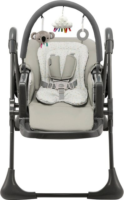 Kinderkraft Hochstuhl TUMMIE 2in1 in Grau mit Rollen und Polsterung - Bild 1