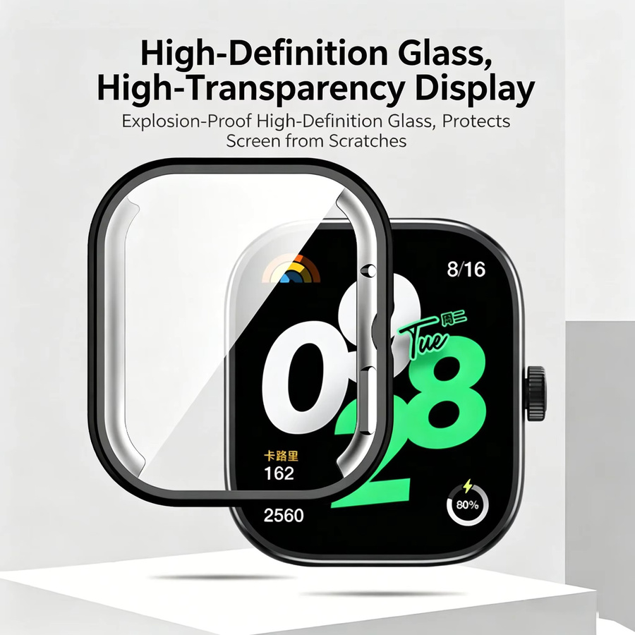 CAOWTAN Rundum-Schutzhülle und Displayschutzfolie für Redmi Watch 5 Active/Lite, Kunststoff, Silikon, transparent, Unisex - Bild 5