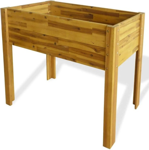 vidaXL Erhöhtes Garten-Hochbeet aus Akazie Massivholz in Braun, B/T/H: 84 x 40 x 40 cm - Bild 1