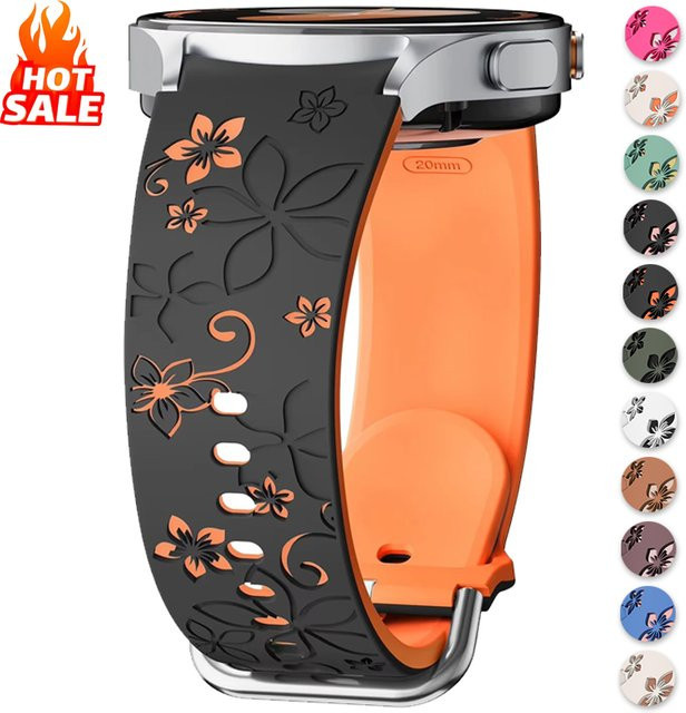 CAOWTAN Uhrenarmband Silikon, Weiß, Samsung Galaxy Watch 7 6 5 4 FE/5Pro - Bild 1
