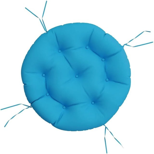 vidaXL Kissen Rund Hellblau aus Oxford-Gewebe, Durchmesser: 60 cm, Höhe: 11 cm - Bild 1