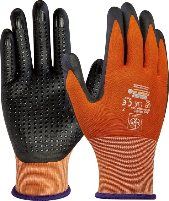LUX-TOOLS Allroundhandschuh in Orange, Größe 8 - Bild 1