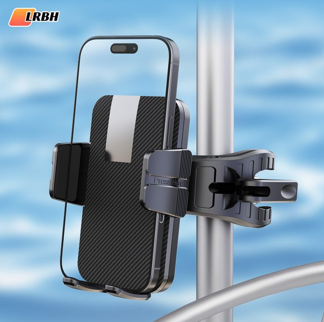 Robuste und wasserdichte Boot-Handyhalterung in Schwarz für iPhone und alle Smartphones zum Einsatz beim Bootfahren, Kajakfahren und Segeln - Bild 1