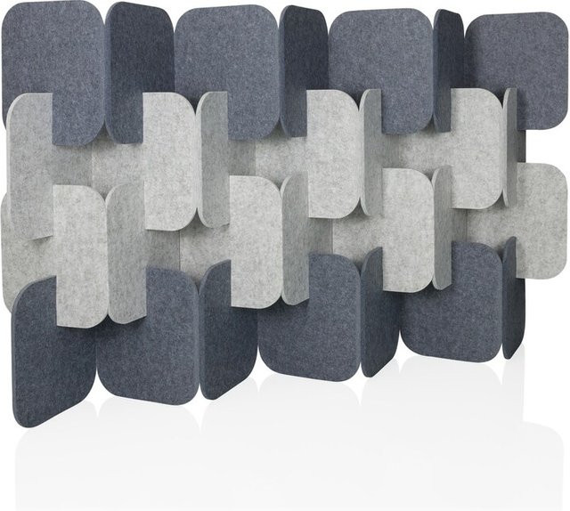 hjh OFFICE Trennwand FLEXMIUT PLUG in Grau aus Stoff - Bild 1