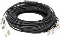 Digitus Glasfaser LWL Anschlusskabel Duplex Multimode OM4 mit LC/UPC-Steckern, Farbe: Schwarz, Länge: 100 m - Bild 1