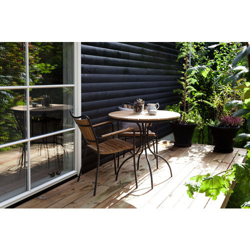 Cinas Garten-Kaffeetisch Ellen aus Teakholz in Grau, Durchmesser: 80 cm, Höhe: 73 cm - Bild 2
