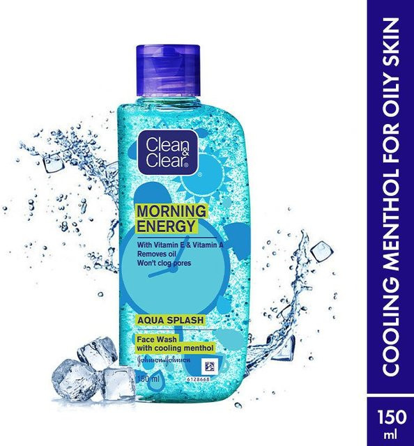 Clean & Clear Morning Energy Aqua Splash Gesichtswaschgel, 150 ml, Menthol - Bild 1