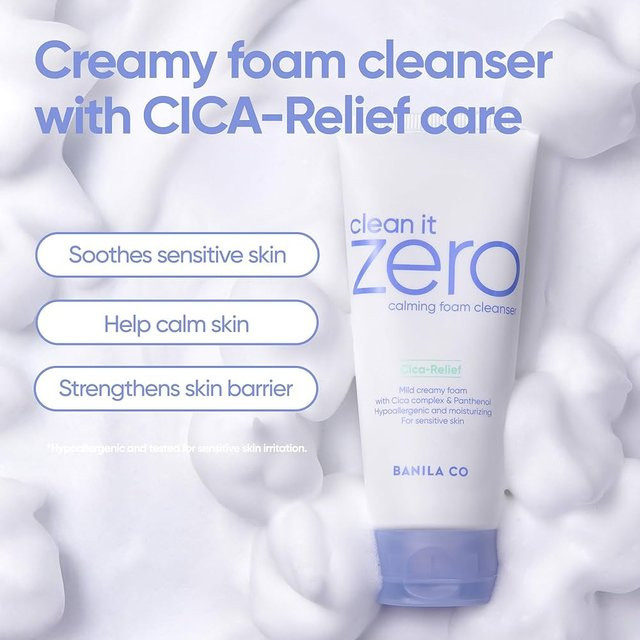BANILA CO Clean It Zero Purifying Foam Cleanser, 150 ml, Gesichtspflege mit Aloe Vera - Bild 1