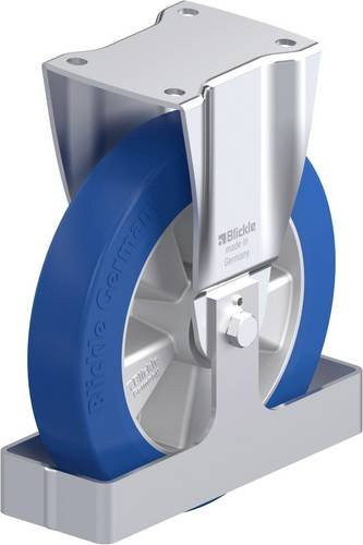 Blickle BH-ALBS 250K-FS Stahlblech-Bockrolle in Silber, Rad-Durchmesser: 250 mm, Tragfähigkeit: 850 kg - Bild 1