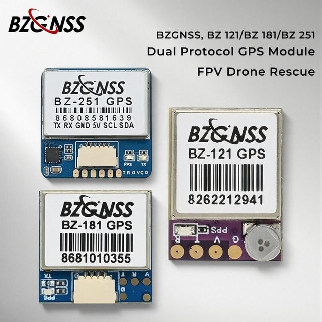 BZGNSS Dual-Protokoll GPS-Positionierungsmodul BZ 121 BZ 181 BZ 251 für FPV-Flugsteuerung, Rettung, Starrflügler und Kreuzflugdrohnen - Bild 1