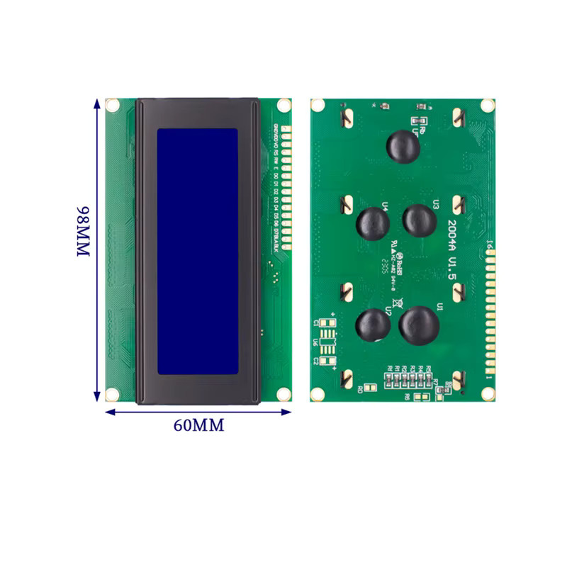LCD2004 20x4 LCD Display mit I2C-Schnittstellenadapter, SPLC780D, Farben: Blau/Gelb/Grün - Bild 2