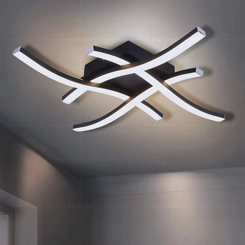 Moderne LED-Deckenleuchte von DARHYN in Schwarz und Weiß aus Aluminium - Bild 3