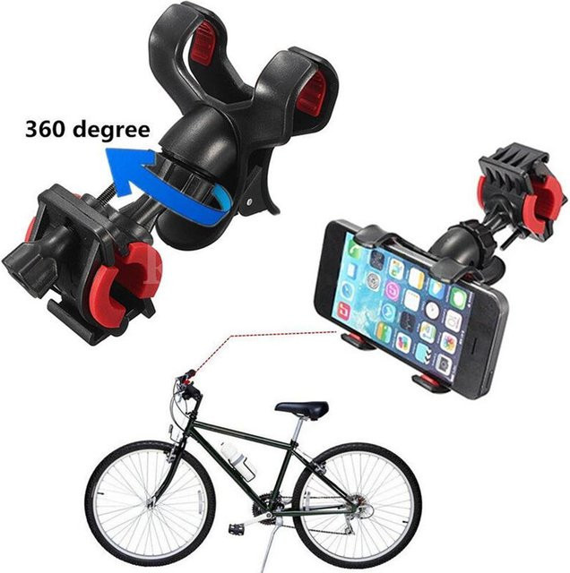 Fishine Universelle Fahrradhalterung für Mobiltelefone und GPS-Navigation in Schwarz - Bild 1