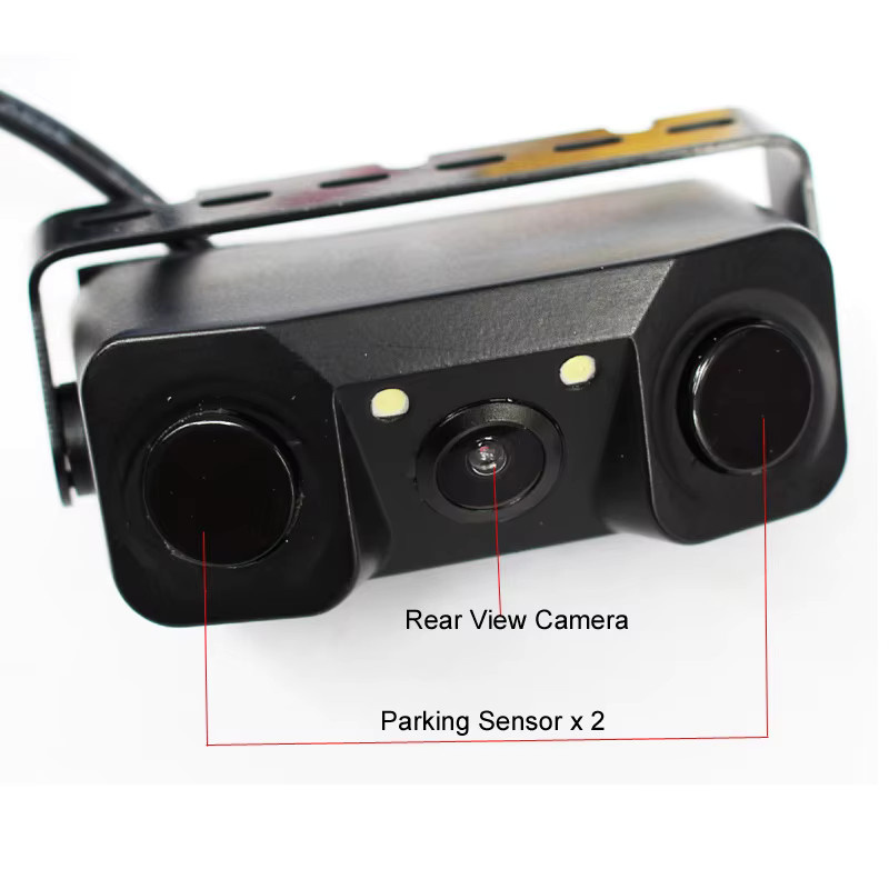 QueenDer 3in1 Auto Nachtsicht Rückfahrkamera mit Parksensor, Sender und Empfänger, Schwarz - Bild 3