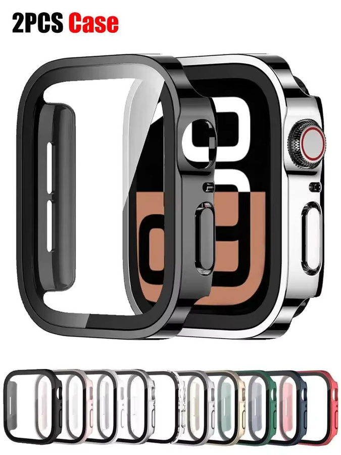 Kantenhüllen für Apple Watch, 2 Stück, wasserdicht, Stoßstangen-Displayschutzfolie - Bild 6