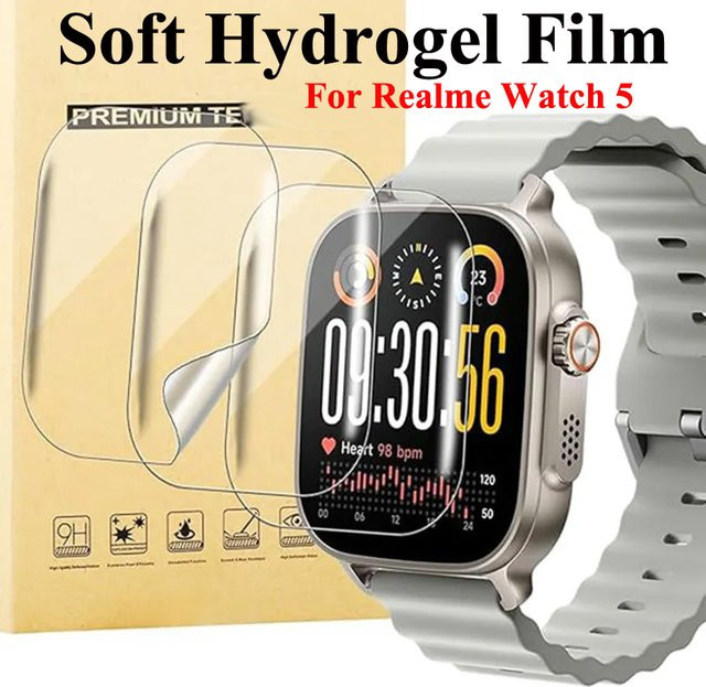 Realme Uhrenzubehör Hydrogel Film Screen Protector, Silikon, transparent - Bild 1