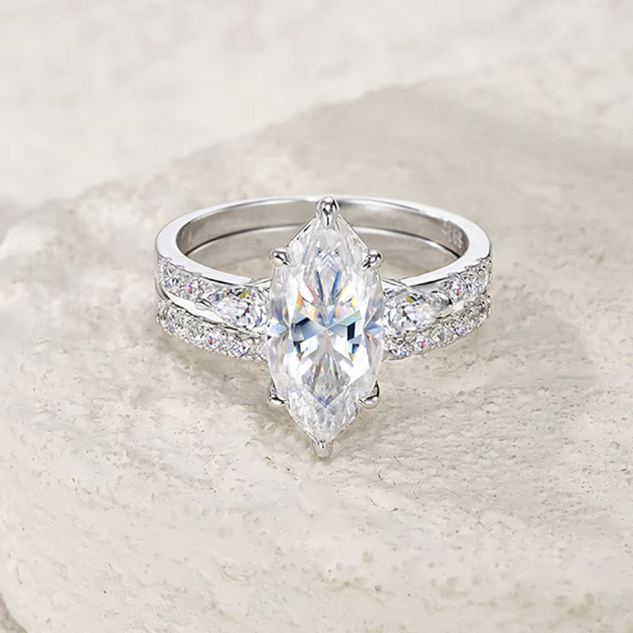 Serenity Day Ringset, 925 Silber, Moissanit, Damen - Bild 3