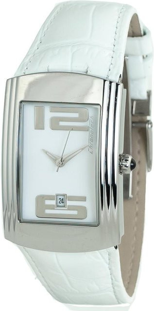 Chronotech Analoguhr, Quarz, Edelstahl, Weiß, Unisex - Bild 1