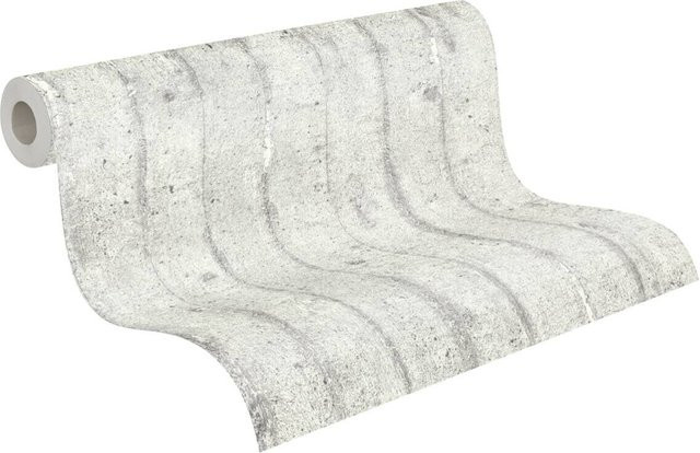 A.S. Création Vliestapete Holzoptik Grau, moderne Design-Tapete für Wohnzimmer, Schlafzimmer oder Home Office, Breite: 53 cm, Höhe: 10,05 m - Bild 1