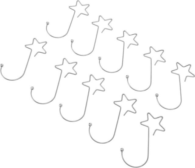 120 Stück Sternförmige Weihnachtsbaumhaken von Igeteck aus Edelstahl in Silber als Dekorationsaufhänger für Weihnachten, Ostern und Halloween - Bild 1