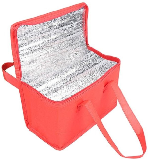Isolierte Thermotasche zur Lebensmittelaufbewahrung als Kühlbox und Picknicktasche in Rot - Bild 1