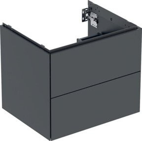 Geberit Waschtischunterschrank One mit 2 Schubladen, Anthrazit Matt, B/T/H: 59,2 x 50,4 x 47 cm - Bild 1