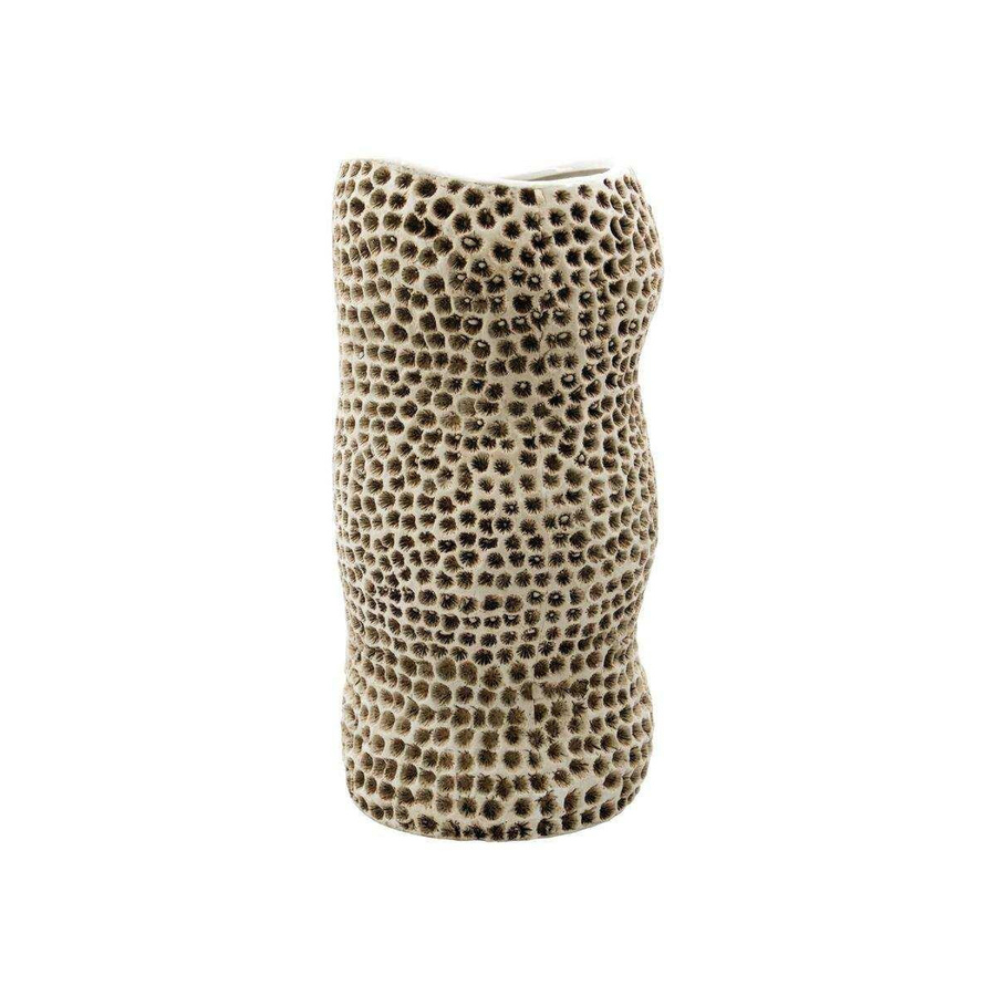 House Doctor Vase Pan aus Steinzeug in Beige, Höhe: 29 cm - Bild 1