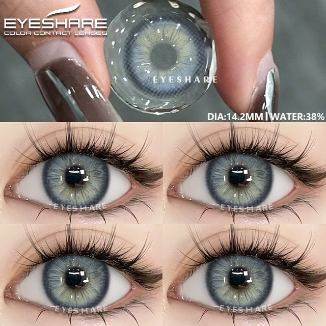 EYESHARE ASURA-BLUE farbige Kontaktlinsen Jahreslinsen, 2 Stück - Bild 1
