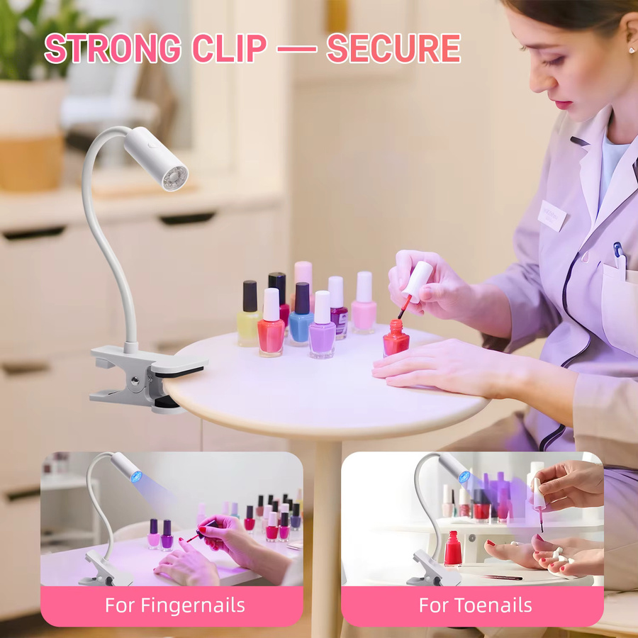 DianaBeauty UV-LED-Nagellampe mit Clip und flexiblem Schlauch, Unisex - Bild 2