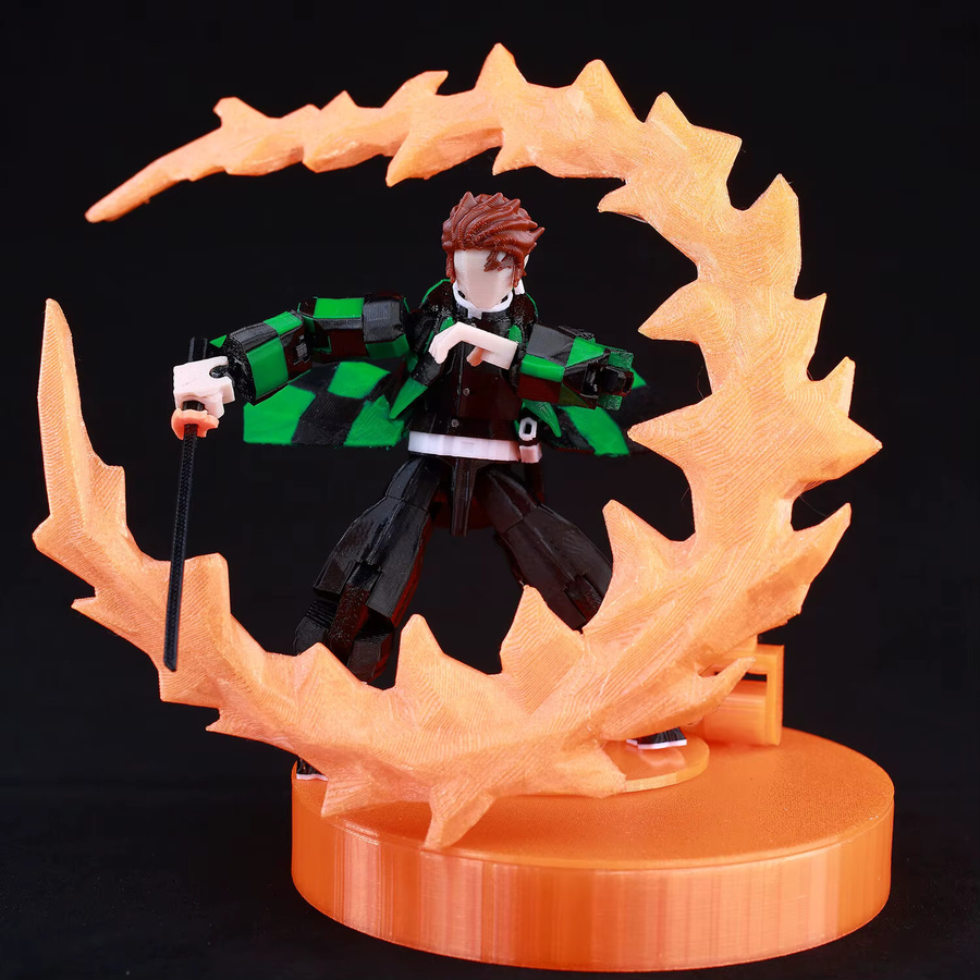 Bandai Demon Slayer Actionfigur Akaza und Tanjiro Kamado mit 13 beweglichen Gelenken für Anime-Fans - Bild 4
