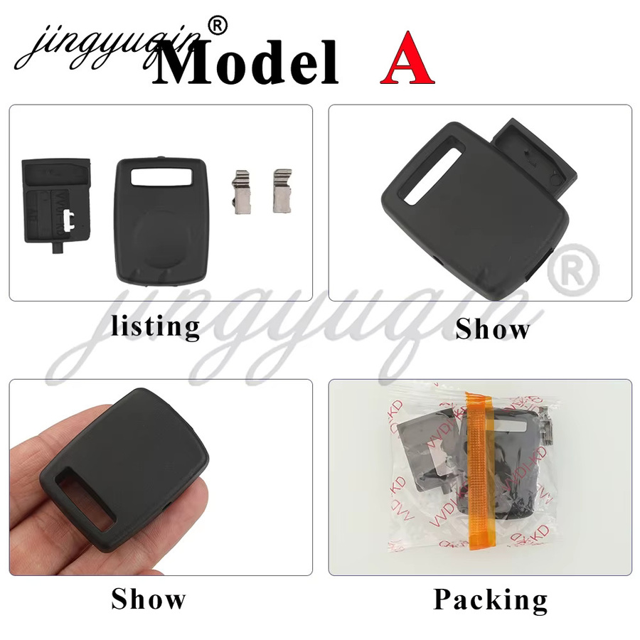 Jingyuqin Universal Transponder Auto Schlüssel Griff Fob Shell Gehäuse in Schwarz für KeyDiy KD Xhorse VVDI JMD Schlüsselklingen - Bild 2