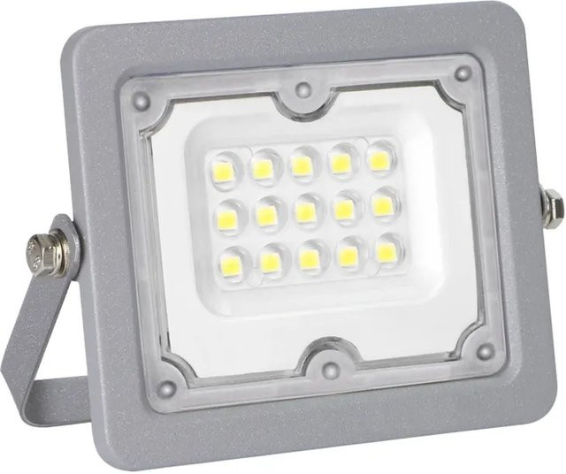 LUXULA LED Außenstrahler Flutlichtstrahler in Grau mit 10 W, 4000 K Neutralweiß, 900 lm, IP65 und IK08 aus Aluminium - Bild 1