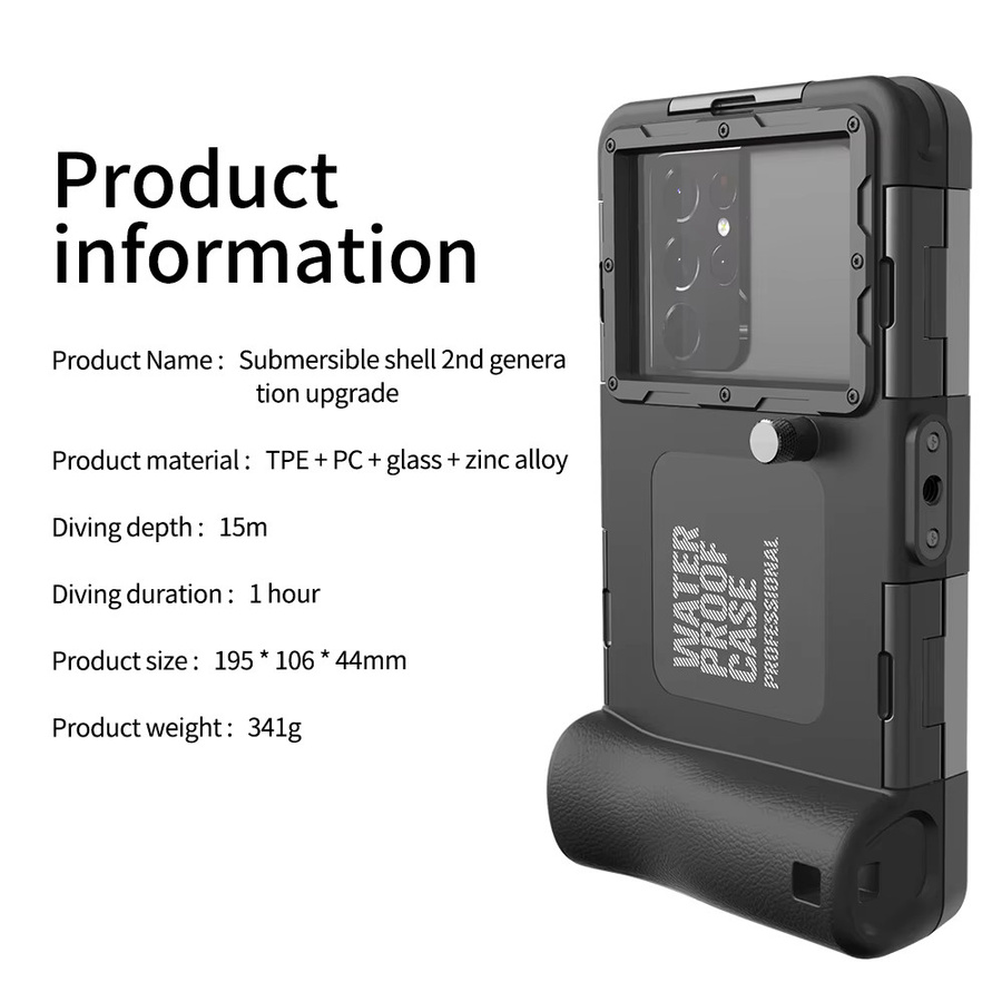 Shellbox Professionelle Wasserdichte Handyhülle IP68 Mehrfarbig für Unterwasser-Fotografie bis 15m Tiefe - Bild 4