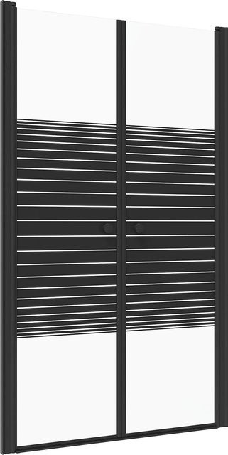 Aquabatos Duschtür Nischentür als Pendeltür in Schwarz mit 6 mm ESG Sicherheitsglas und Nano Beschichtung, Breite: 85 cm, Höhe: 197 cm - Bild 1