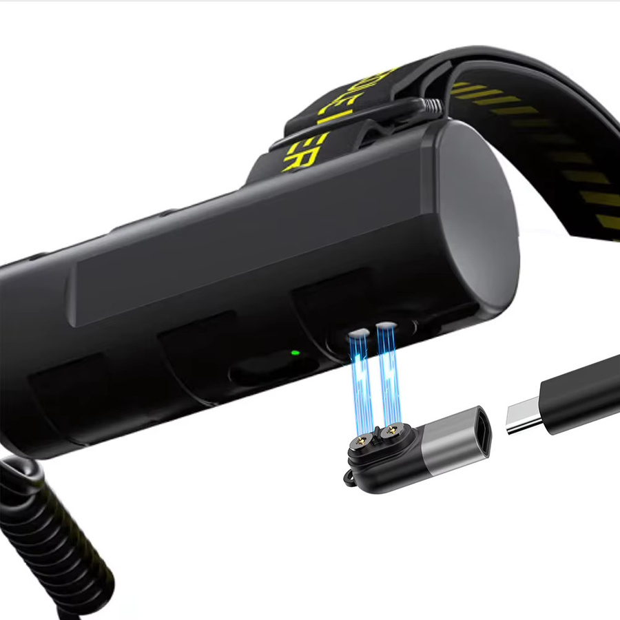 VODOOL USB-C Magnetladegerät mit magnetischer Spitze für Taschenlampen und Stirnlampen in Schwarz oder Grau - Bild 2