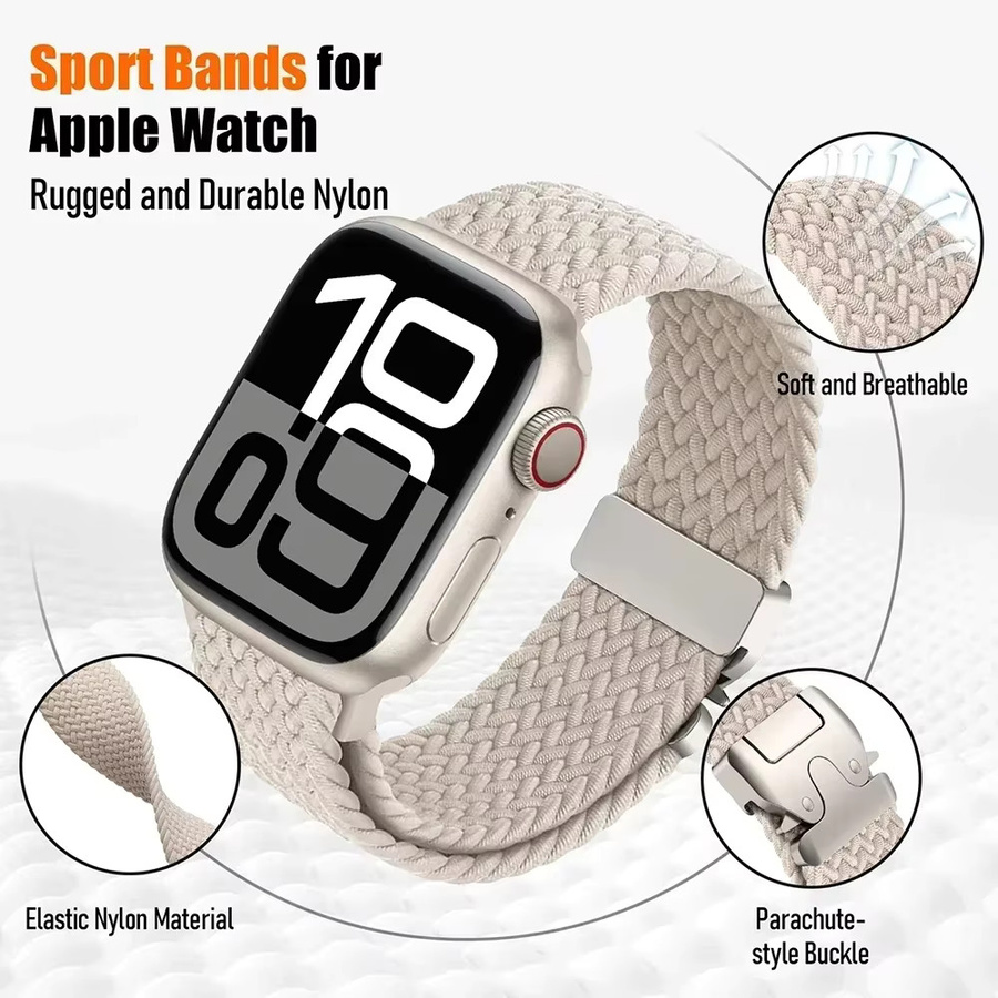 Apple Watch Sportarmband, geflochtenes Nylon, Unisex - Bild 2