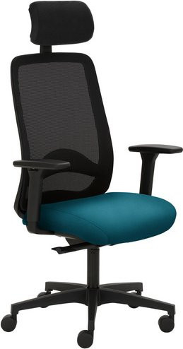 Mayer Sitzmöbel Drehstuhl 2228 mit Kopfstütze und Armlehnen in Türkis, B/H: 70 x 63 cm - Bild 1