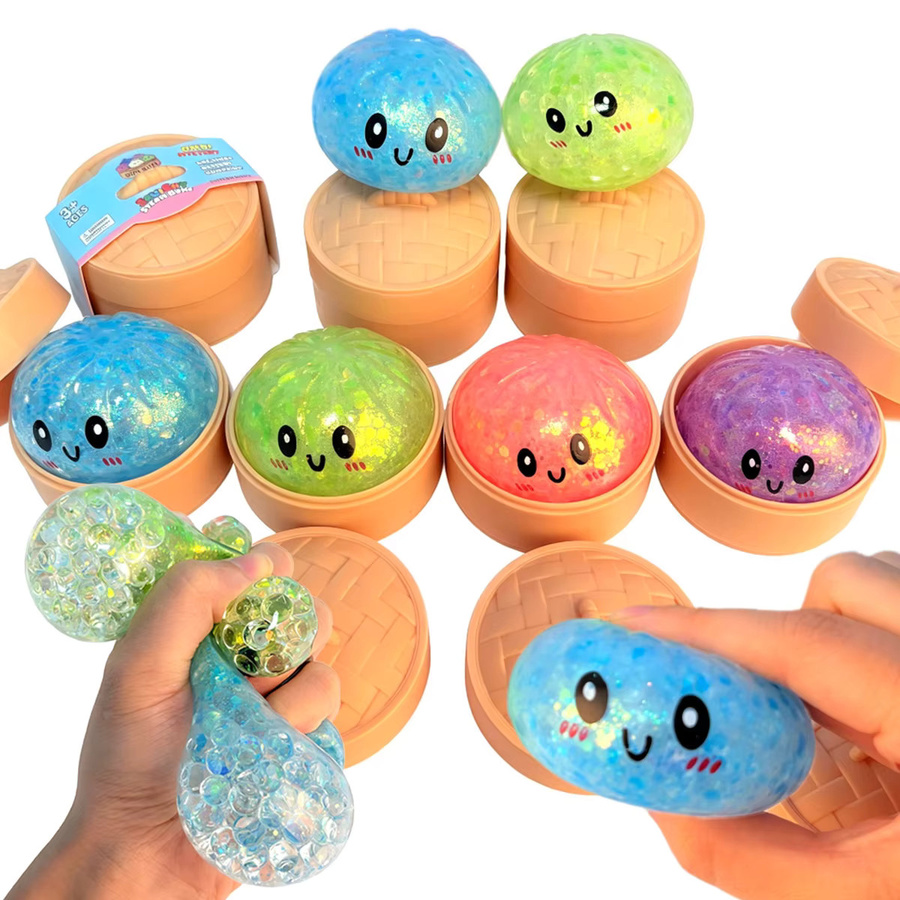 Bandai Dumpling Squishy, Überraschungsbox, 1-6 Stück, mit Glitzerperlen - Bild 2
