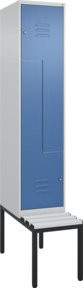 C+P Z-Spind Classic PLUS Sitzbank mit 2 Fächern und Zylinderschloss, Kunststoff-Sitzfläche, B/T/H: 212,0 x 40,0 x 81,5 cm - Bild 1